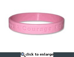 Breast Cancer Awareness Wristband "Find a Cure" Pink Color