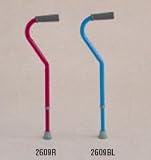 Pediatric Cane This is an adjustable height pediatric walking cane with offset handle for added support. 250 lb. capacity. Available in bue or red.