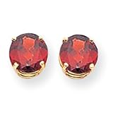 14k 8mm Garnet earring XE75GA