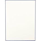 Navy Bordered Pearl White Printable Invitations