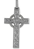 10 Karat White Gold Detailed Celtic Cross with a 20 chain