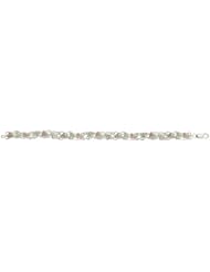 Black Hills Gold Tricolor Sterling Silver Leaf Bracelet