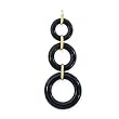 14k Gold & Black Onyx Triple Link Pendant