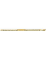 14k Flat Cuban Link Baby ID Bracelet 6.0"