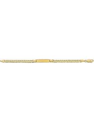 4mm 14k Flat Cuban Link Baby ID Bracelet 6"