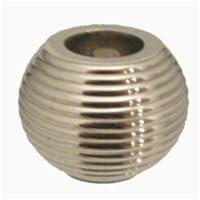 ET AL Silver Ribbed Sphere Candle holder