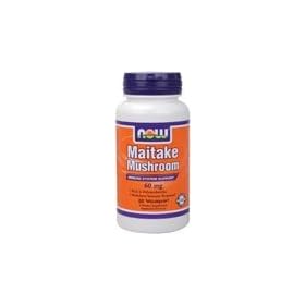 NOW MAITAKE MUSHROOM 25% STANDARDIZED EXTRACT - 60 MG - 60 VEGETARIAN CAPSULES