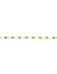 14k Yellow Gold Teen Heart Bracelet