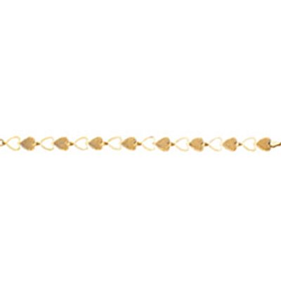 14k Yellow Gold Teen Heart Bracelet
