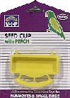 Vo-Toys Seed Cup with Bird Perch Bird Toy Assorted Colors