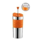 Produkt-Bild: Bodum TRAVEL PRESS 0.35L Edelstahl Kaffeebereiter orange
