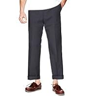 Summer Weight Cotton Rich Active Waistband Travel Trousers