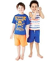 2 Pack Skull & Striped Short Pyjamas