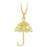 Vermeil (24k Gold over Sterling Silver) Filigree Umbrella Pendant