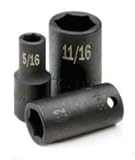 SK Hand Tool 8984 6 Point 3/8-Inch Drive Semi-Deep Impact Socket, 14mm [並行輸入品]