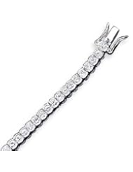 Sterling Silver CZ Bracelet - 7.5 Inch