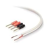 Belkin PureAV 18 Gauge Speaker Wire with Pins, 25 ft, white
