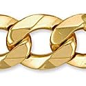 Jewelco London 9ct Solid gold Traditional Curb chain Men's bracelet. Click Here for Dimensions and Weights. ( 125g )