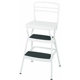 Cosco 11-130WHT Chair/Step Stool, White