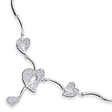 Sterling Silver Fancy CZ Necklace QH1083-16