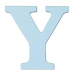 8-Inch Wall Hanging Wood Letter Y Sky