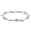 Rhodium Brass Bracelet - 7'' long