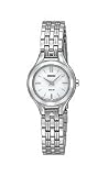 Seiko Steel Solar Movement White Dial Women's watch #SUP003