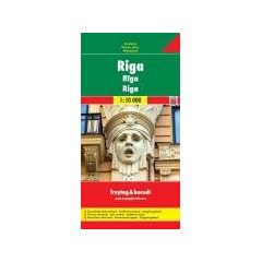 Riga 1 : 10 000. Stadtplan. Stra�enverzeichnis, Innenstadtplan, �bersichtsplan (City Map)