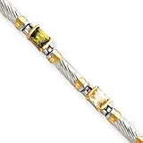 Sterling Silver and Vermeil Multi-color CZ Bracelet