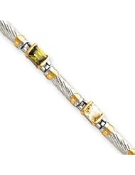 Sterling Silver and Vermeil Multi-color CZ Bracelet