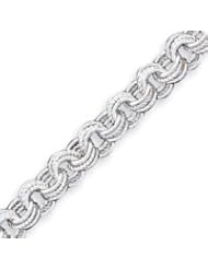 Sterling Silver 8.75 Inch Polished Fancy Link Toggle Bracelet - 8.75 Inch