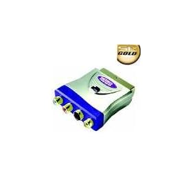 Gold Switchable Scart to 3 Phono & S-Video Adaptor