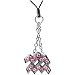 Cellet Phone Strap - Aquarius Zodiac Sign With Pink Stones - STZO8