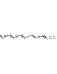 Sterling Silver Dolphin Charm Bracelet