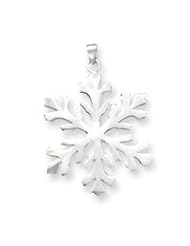 Sterling Silver Snowflake Pendant QC4754"