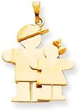 Big Boy Small Girl Charm, Yellow Gold
