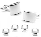 Curved Engravable Stud Set - Other Formal Wear - Cufflinks