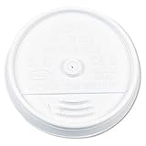Dart® Plastic Lids, for 16 oz. Hot/Cold Foam Cups, Sip-Thru Lid, White, 1000/Carton