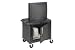 Plastic Utility Cart 2 Shelves Black With Security Cabinet