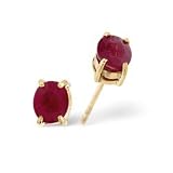 9ct Yellow Gold Ruby Earrings
