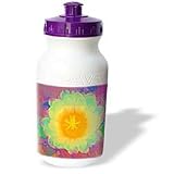 Jerry Funk Photo Artisan Flowers - Decorative colorful garden plant SW Southwest Desert cactus red green gold flower abstract pastel - Water Bottles
