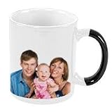 Color Changing Photo Mug - Create A Personalized Mug with Your Photo - Mug Changes from Black to Your Photo with Beverage