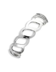Sterling Silver Solid Polished Fancy Cuff Bangle Bracelet