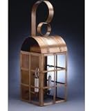 IMAGE OF Northeast Lantern 6151-AB-LT2-SMG Adams 2 Light Outdoor Wall Light in Antique Brass with Seedy Marine Glass glass