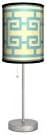 Blue Greek Key Lamps and Lighting, Contemporary Modern Table Lamp, Living Room or Desk - Adults / Teens