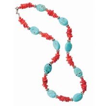 Turquoise & Red Coral Necklace Beading Kit