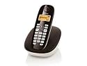 Siemens Gigaset A385 Schnurloses DECT-Telefon mit integriertem Anrufbeantworter mit beleuchtetem Grafik-Display, espresso & creme