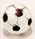 Sterling Silver Soccer Ball Bead - Fully Compatible with Biagi, Pandora, Chamilia, Troll