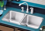 Elkay ELUH3116 Gourmet Lustertone Undermount Sink, Stainless Steel