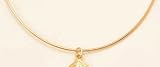 22K Gold Plated Sterling Silver 1mm Round Omega Necklace, Lobster Clasp, 16 inch